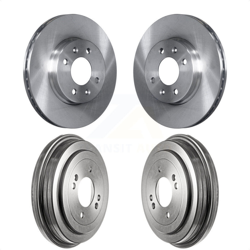 Front Rear Disc Brake Rotors Drums Kit For Hyundai Accent Kia Rio Rio5 K8-102061 by Top Quality