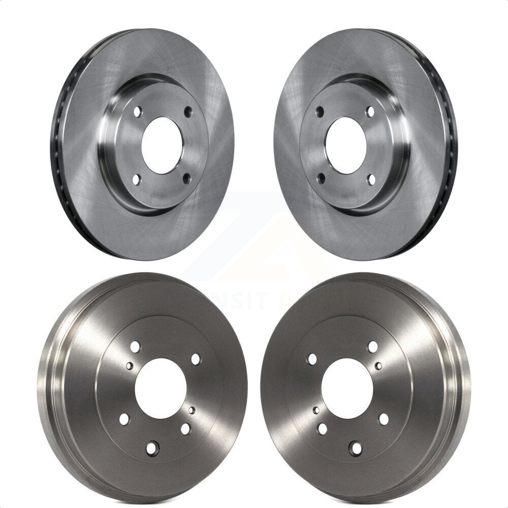 Front Rear Disc Brake Rotors Drums Kit For Nissan Sentra Versa Cube K8-102068 by Top Quality