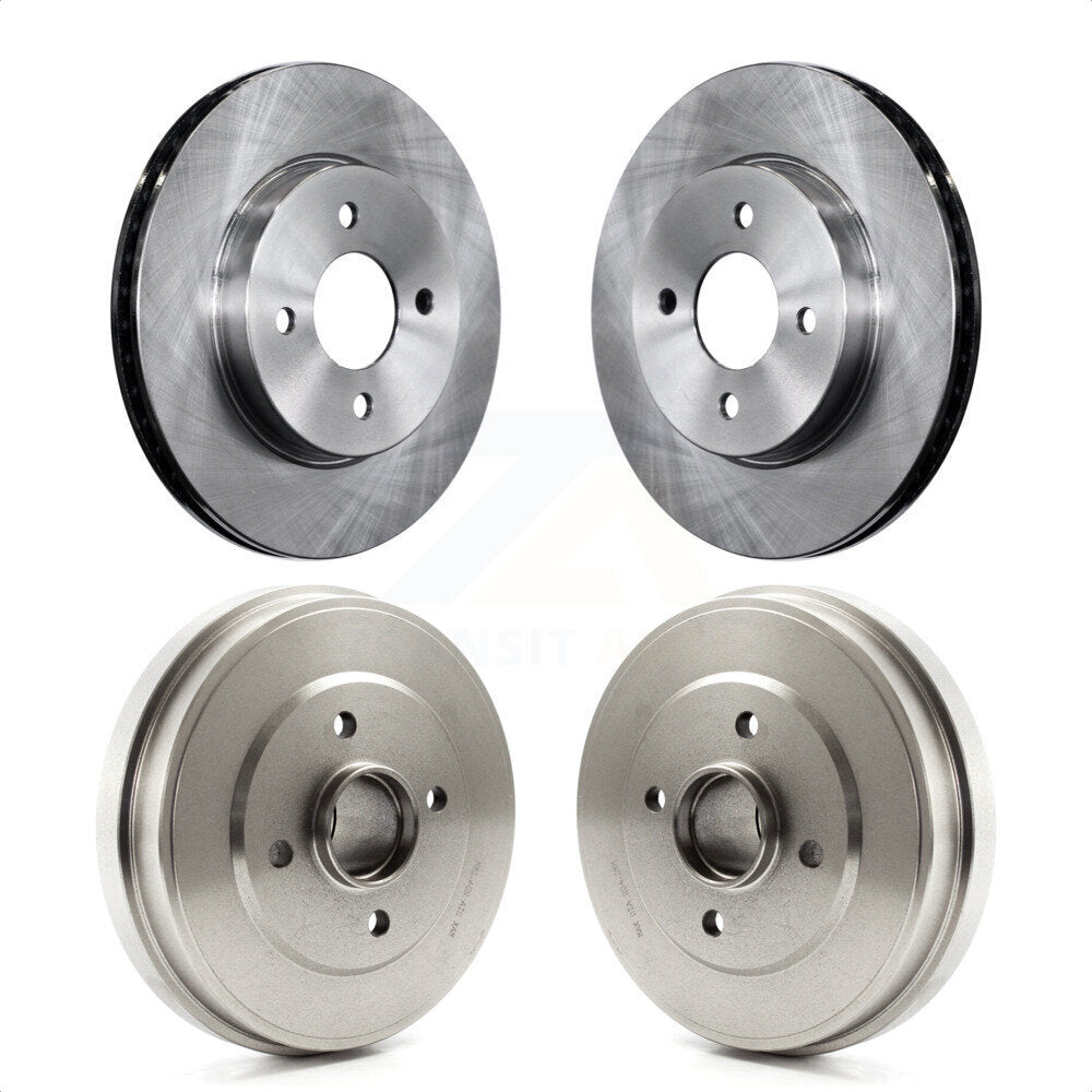 Front Rear Disc Brake Rotors Drums Kit For Nissan Versa Note Micra K8-102069 by Top Quality