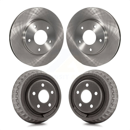 Front Rear Disc Brake Rotors Drums Kit For 2001 Dodge Stratus Coupe with rear brakes K8-102074 by Top Quality