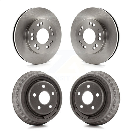 Front Rear Disc Brake Rotors Drums Kit For 2001 Dodge Stratus Coupe with Drum rear brakes K8-102075 by Top Quality