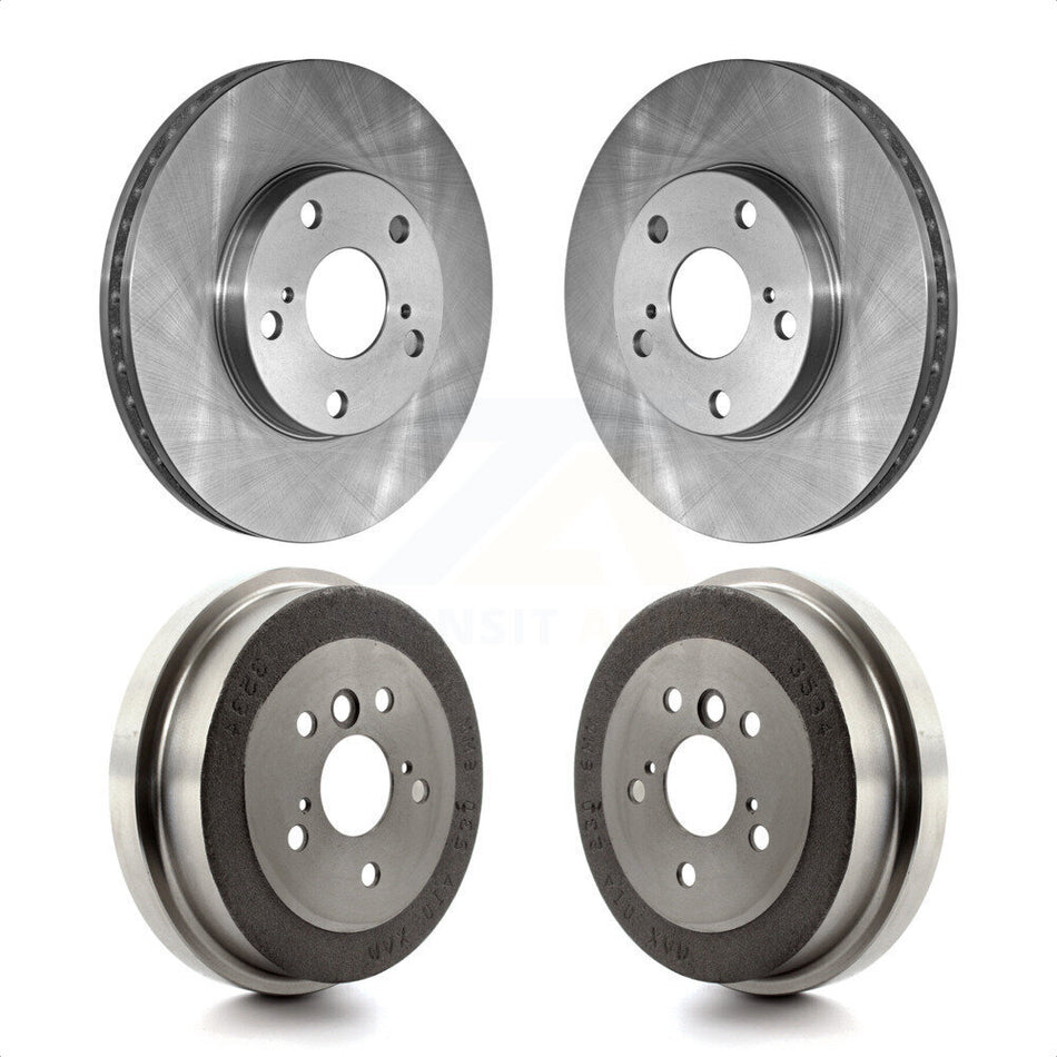 Front Rear Disc Brake Rotors Drums Kit For Toyota Camry Solara K8-102076 by Top Quality