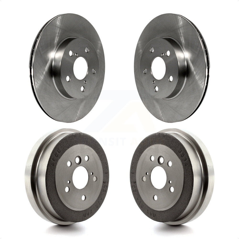 Front Rear Disc Brake Rotors Drums Kit For Toyota RAV4 K8-102077 by Top Quality