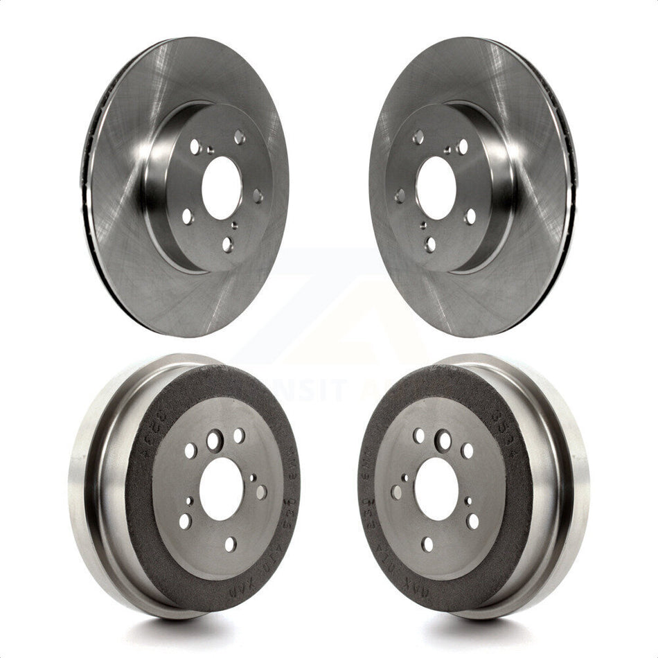 Front Rear Disc Brake Rotors Drums Kit For Toyota RAV4 K8-102077 by Top Quality