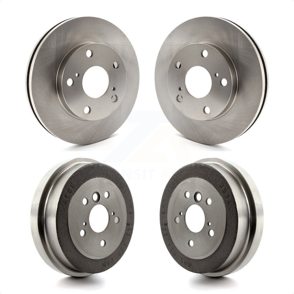 Front Rear Disc Brake Rotors Drums Kit For Toyota Camry 2.2L K8-102078 by Top Quality