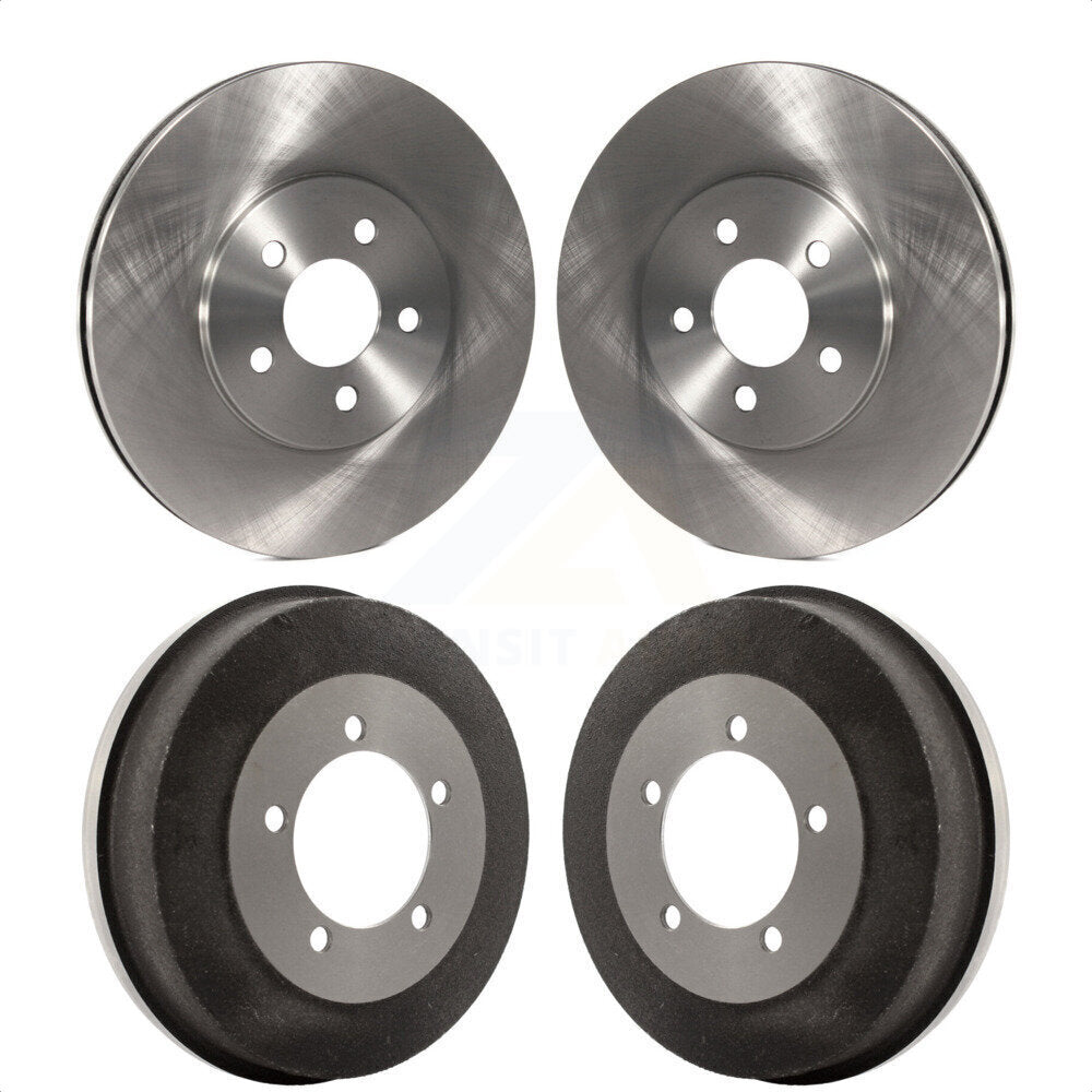 Front Rear Disc Brake Rotors Drums Kit For 2002 Dodge Stratus Sedan K8-102087 by Top Quality