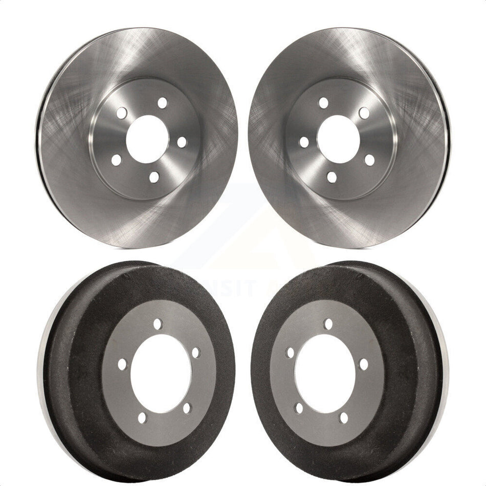 Front Rear Disc Brake Rotors Drums Kit For 2002 Dodge Stratus Sedan K8-102087 by Top Quality