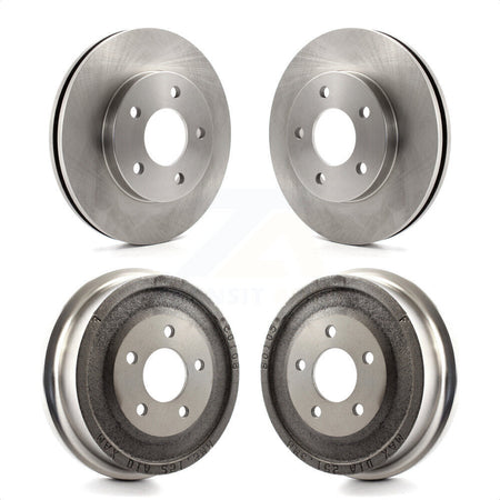 Front Rear Disc Brake Rotors Drums Kit For 2001-2005 Pontiac Aztek FWD with Drum rear brakes K8-102099 by Top Quality