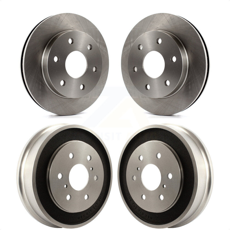 Front Rear Disc Brake Rotors Drums Kit For Chevrolet Silverado 1500 GMC Sierra Classic rear brakes K8-102117 by Top Quality