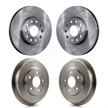 Front Rear Disc Brake Rotors Drums Kit For Volkswagen Jetta Beetle With 288mm Diameter Rotor K8-102121 by Top Quality