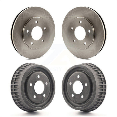 Front Rear Disc Brake Rotors Drums Kit For 1995-1995 Chevrolet Lumina Monte Carlo With 10-1/2" Diameter Rotor Drum rear brakes K8-102137 by Top Quality