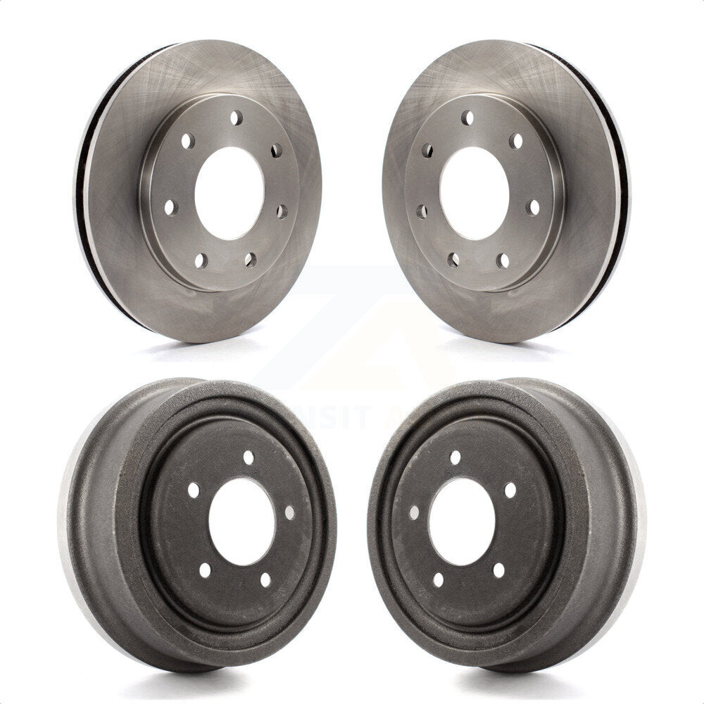 Front Rear Disc Brake Rotors Drums Kit For 1999 Ford F-150 4WD With 7 Lug Wheels K8-102141 by Top Quality