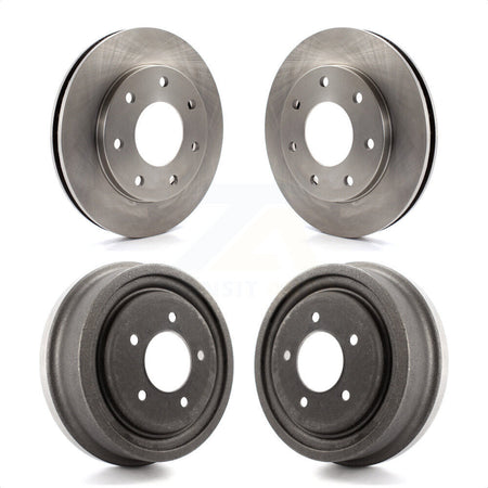 Front Rear Disc Brake Rotors Drums Kit For 1999 Ford F-150 4WD With 7 Lug Wheels K8-102141 by Top Quality