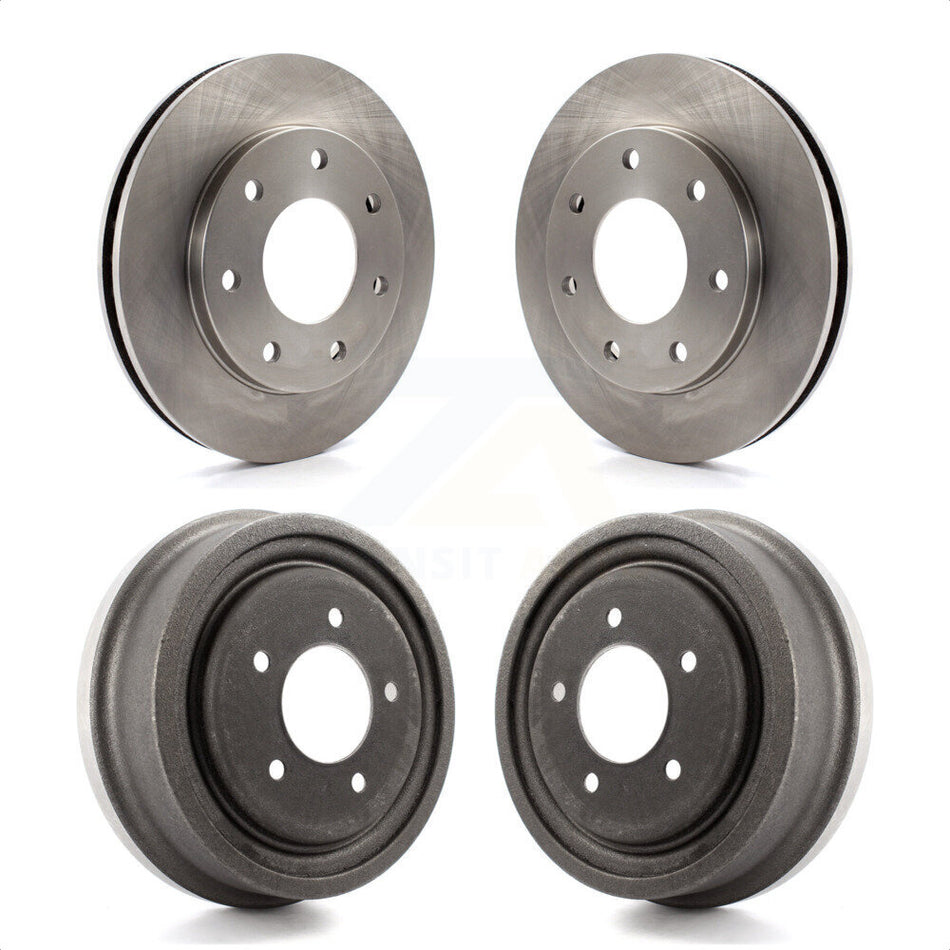 Front Rear Disc Brake Rotors Drums Kit For 1999 Ford F-150 4WD With 7 Lug Wheels K8-102141 by Top Quality