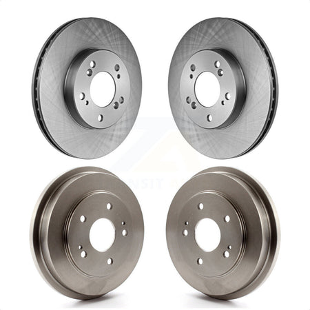 Front Rear Disc Brake Rotors Drums Kit For 1997-2001 Honda CR-V K8-102160 by Top Quality