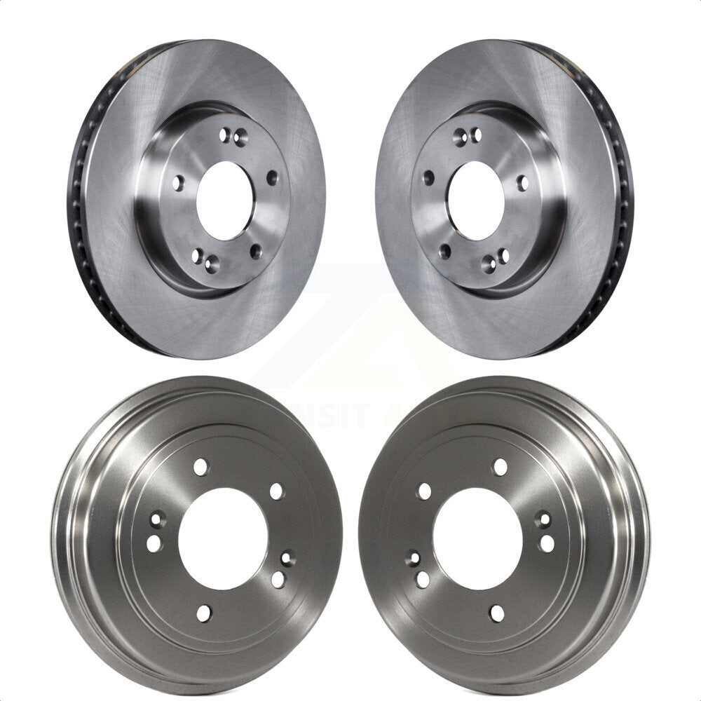 Front Rear Disc Brake Rotors Drums Kit For 2010-2011 Kia Soul 2.0L K8-102165 by Top Quality