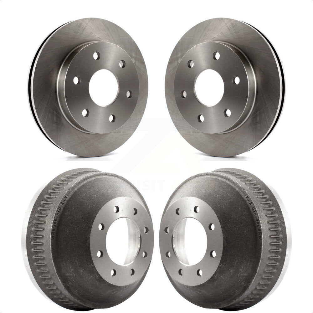 Front Rear Disc Brake Rotors Drums Kit For 2000 Chevrolet Suburban 1500 With 13" Diameter Drum K8-102166 by Top Quality