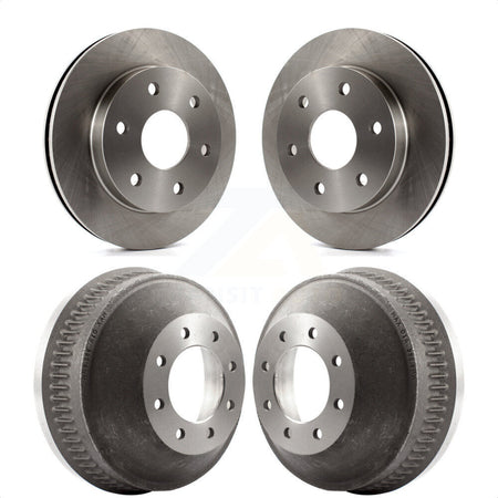 Front Rear Disc Brake Rotors Drums Kit For 2000 Chevrolet Suburban 1500 With 13" Diameter Drum K8-102166 by Top Quality