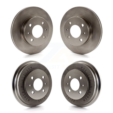 Front Rear Disc Brake Rotors Drums Kit For Hyundai Accent K8-102167 by Top Quality