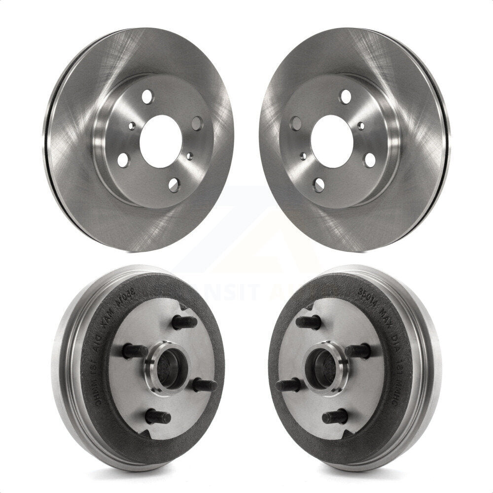 Front Rear Disc Brake Rotors Drums Kit For Toyota Tercel Paseo K8-102172 by Top Quality