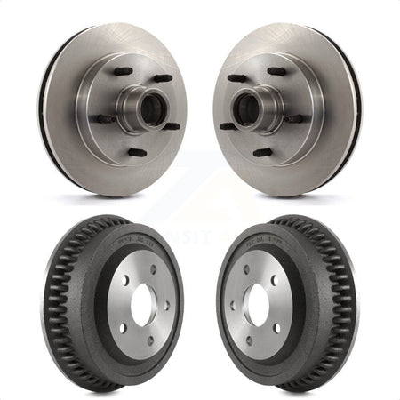 Front Rear Disc Brake Rotors Drums Kit For 1994-1999 Dodge Ram 1500 RWD K8-102200 by Top Quality