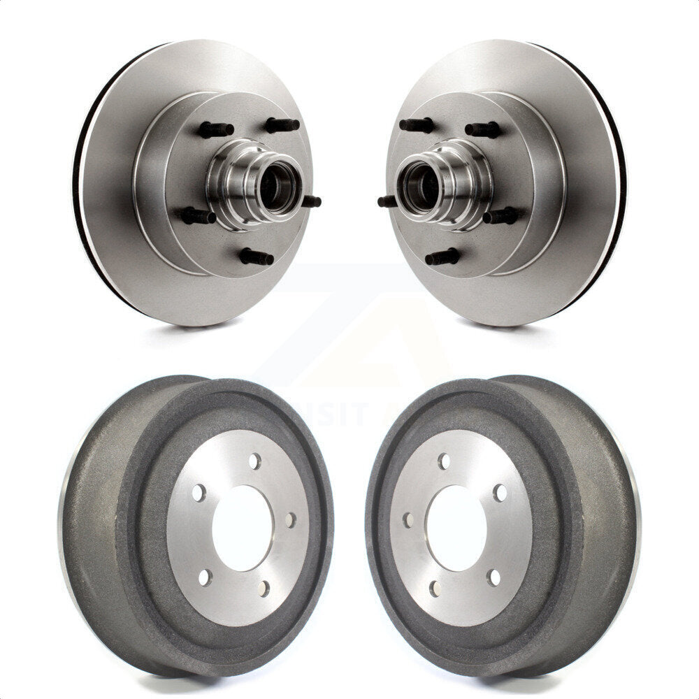 Front Rear Disc Brake Rotors Drums Kit For Ford E-150 Econoline Club Wagon K8-102209 by Top Quality