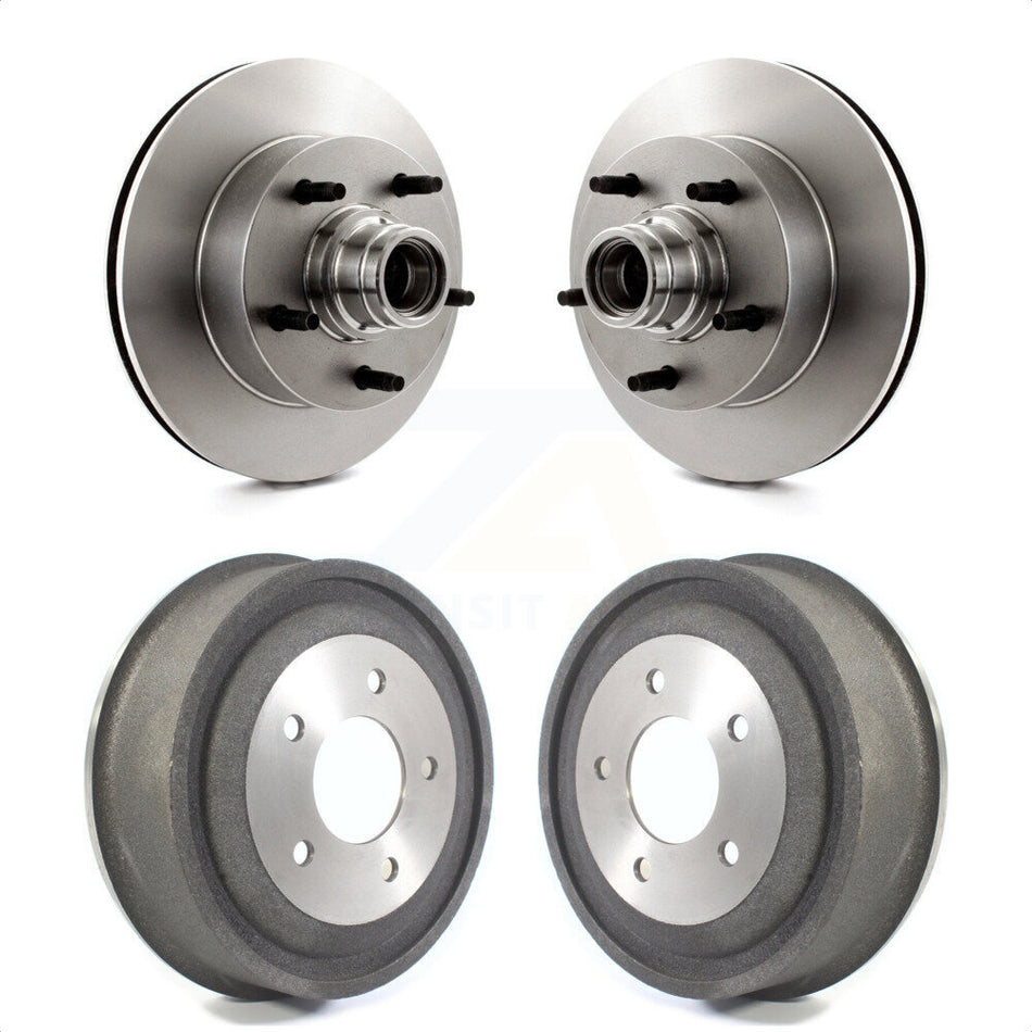 Front Rear Disc Brake Rotors Drums Kit For Ford E-150 Econoline Club Wagon K8-102209 by Top Quality