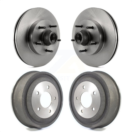 Front Rear Disc Brake Rotors Drums Kit For Ford E-150 Club Wagon K8-102210 by Top Quality