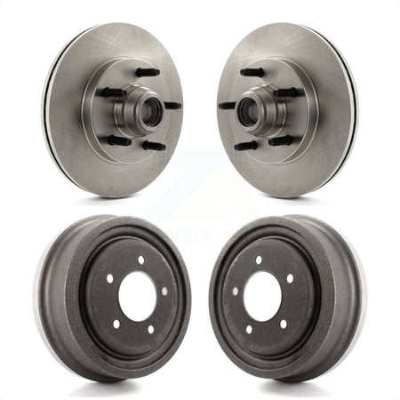 Front Rear Disc Brake Rotors Drums Kit For 1999 Ford F-150 RWD With 5 Lug Wheels 14mm Wheel Lugs K8-102212 by Top Quality
