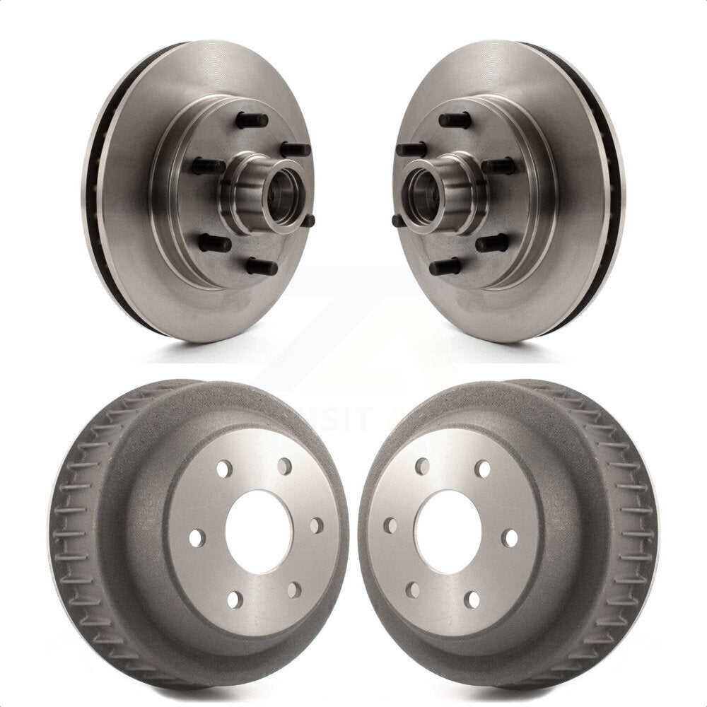 Front Rear Disc Brake Rotors Drums Kit For Chevrolet C2500 Express 2500 GMC K8-102214 by Top Quality