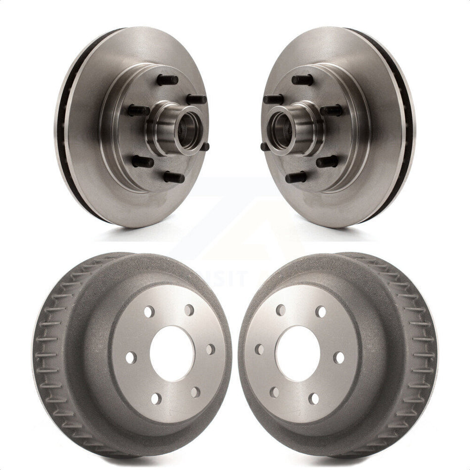 Front Rear Disc Brake Rotors Drums Kit For Chevrolet C2500 Express 2500 GMC K8-102214 by Top Quality