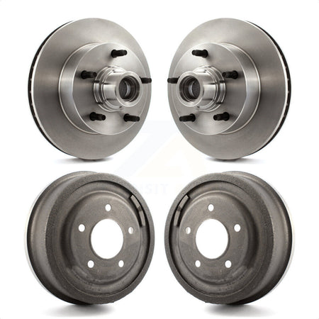 Front Rear Disc Brake Rotors Drums Kit For 1987-1993 Ford F-150 E-150 Econoline Club Wagon K8-102216 by Top Quality