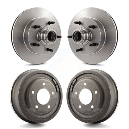 Front Rear Disc Brake Rotors Drums Kit For Ford F-150 E-150 Econoline K8-102217 by Top Quality