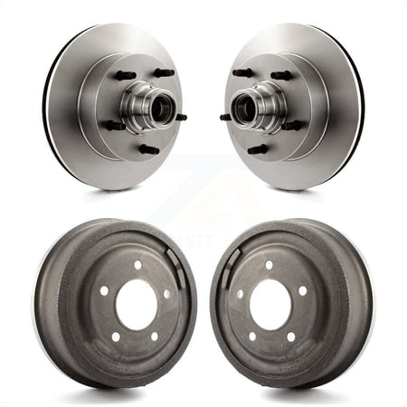 Front Rear Disc Brake Rotors Drums Kit For Ford E-150 Econoline Club Wagon K8-102218 by Top Quality