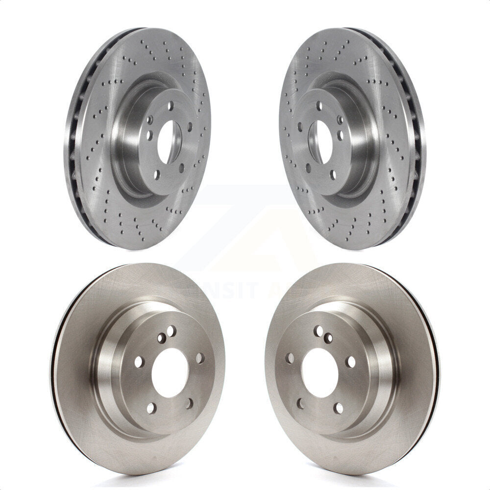 Front Rear Disc Brake Rotors Kit For Mercedes-Benz E400 With 344mm Diameter Rotor K8-102287 by Top Quality