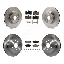 Front Rear Disc Brake Rotors And Ceramic Pads Kit (6Pc) For 2014-2015 Lexus IS350 C F Sport K8C-100005