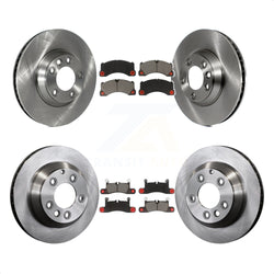 Front Rear Disc Brake Rotors And Ceramic Pads Kit (6Pc) For Porsche Cayenne K8C-100012