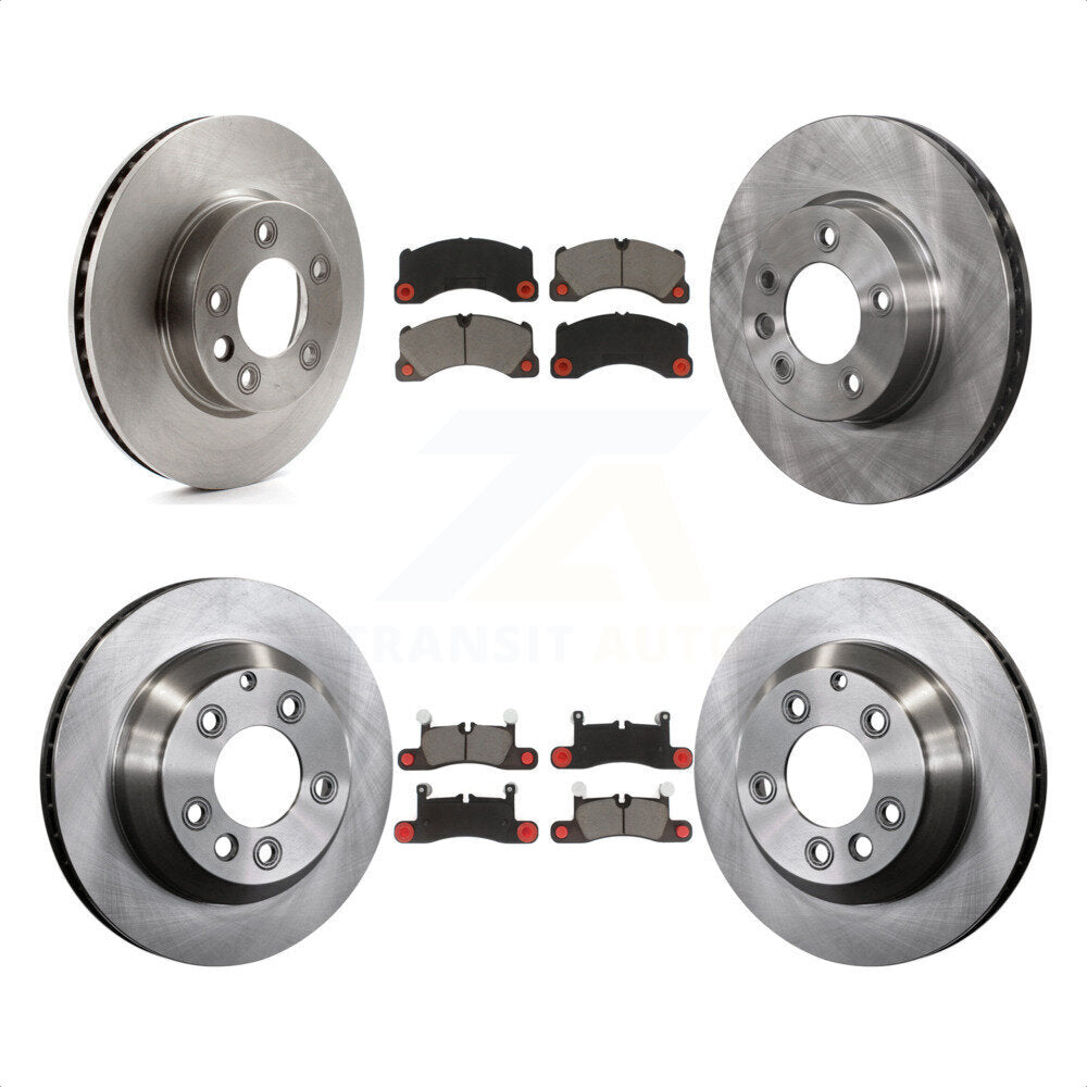 Front Rear Disc Brake Rotors And Ceramic Pads Kit (6Pc) For 2016-2017 Volkswagen Touareg K8C-100014 by Transit Auto