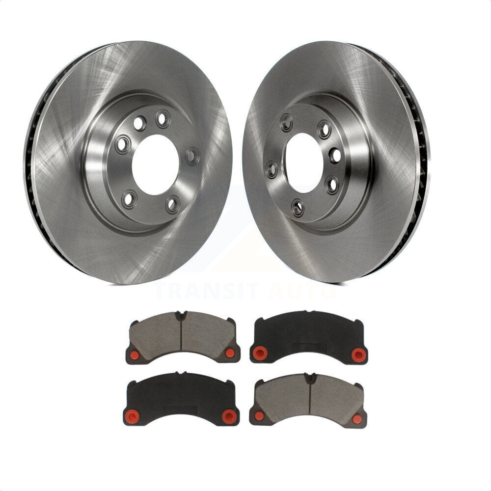 Front Disc Brake Rotors And Ceramic Pads Kit For Porsche Cayenne K8C-100027 by Transit Auto