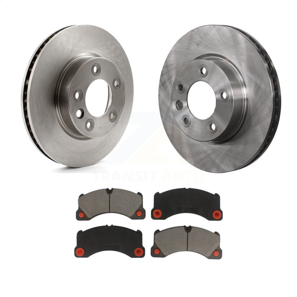 Front Disc Brake Rotors And Ceramic Pads Kit For 2016-2017 Volkswagen Touareg K8C-100028 by Transit Auto