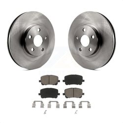 Front Disc Brake Rotors And Ceramic Pads Kit For 2003-2008 Toyota Corolla Matrix Pontiac Vibe K8C-100045