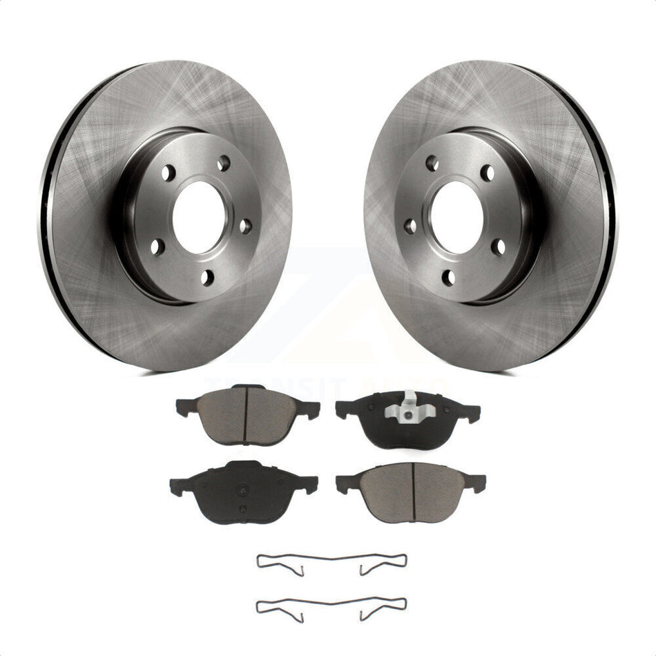 Front Disc Brake Rotors And Ceramic Pads Kit For Ford Focus C-Max K8C-100057 by Transit Auto