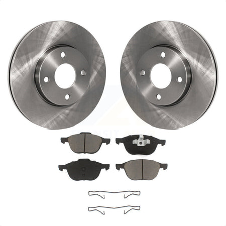 Front Disc Brake Rotors And Ceramic Pads Kit For 2005-2007 Ford Focus K8C-100060 by Transit Auto