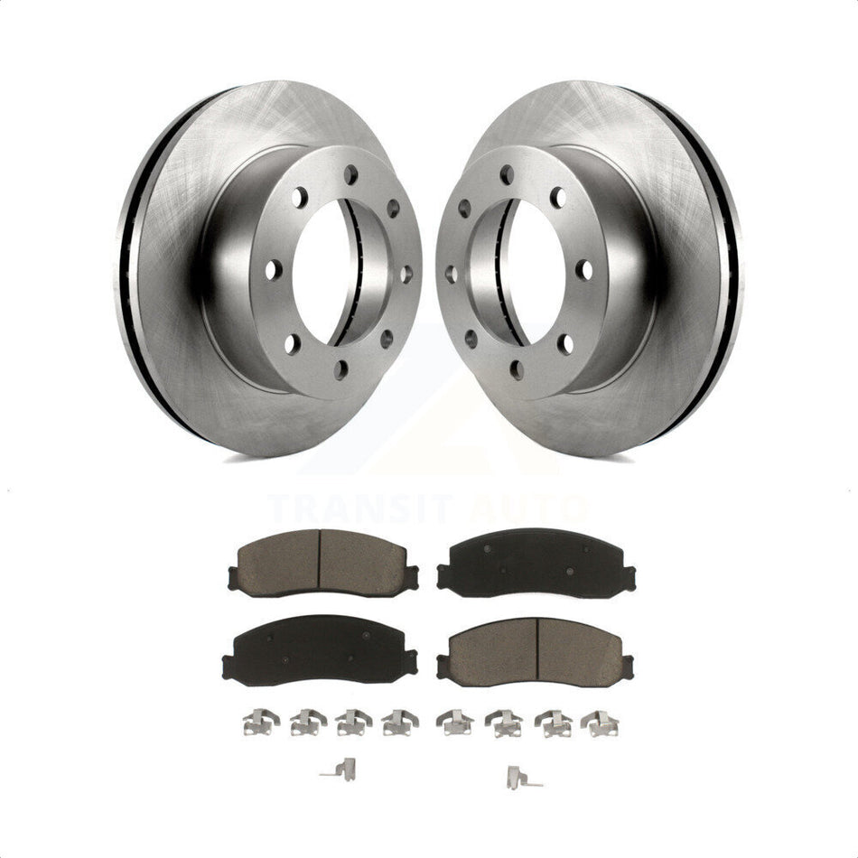 Front Disc Brake Rotors And Ceramic Pads Kit For Ford F-350 Super Duty F-250 4WD K8C-100102 by Transit Auto