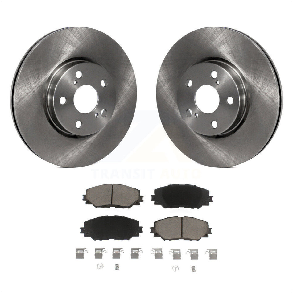 Front Disc Brake Rotors And Ceramic Pads Kit For Toyota Corolla Scion xD Matrix Pontiac Vibe K8C-100109 by Transit Auto