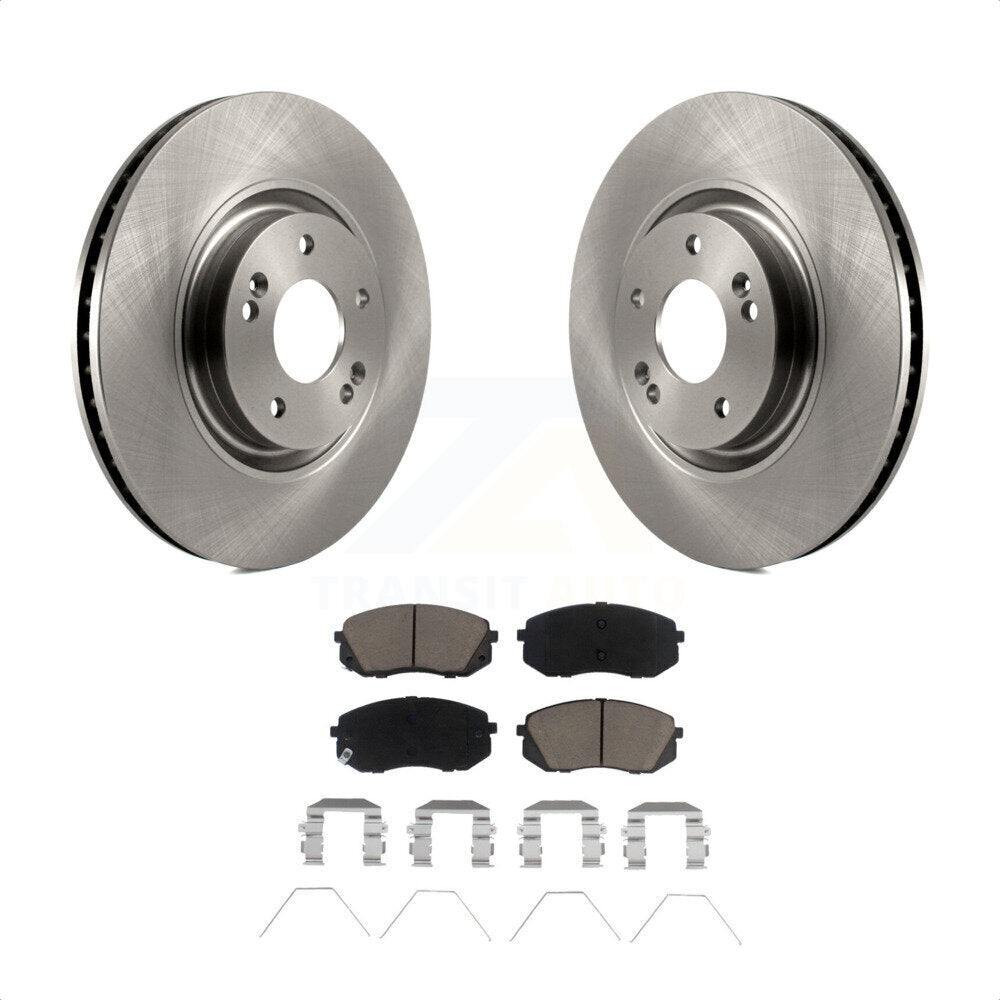 Front Disc Brake Rotors And Ceramic Pads Kit For Hyundai Sonata Kia Optima K8C-100127 by Transit Auto