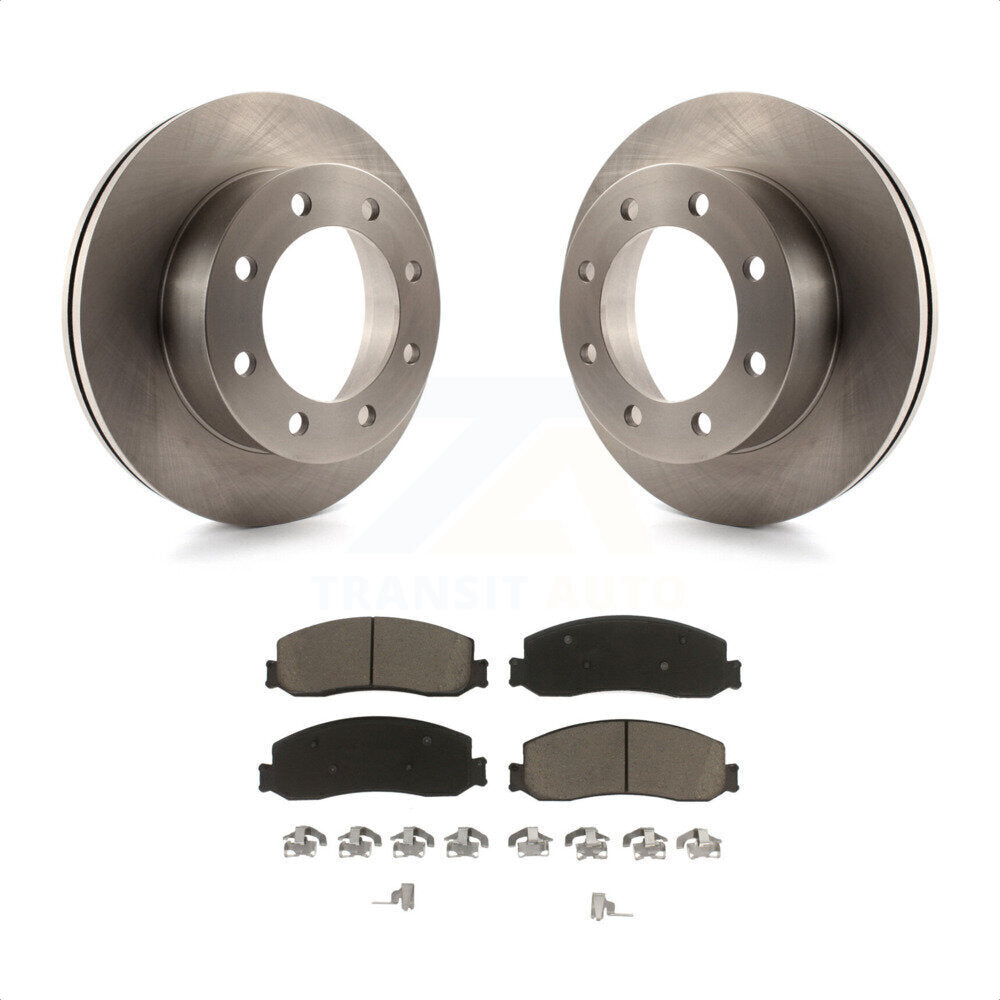 Front Disc Brake Rotors And Ceramic Pads Kit For Ford F-350 Super Duty F-450 K8C-100128 by Transit Auto