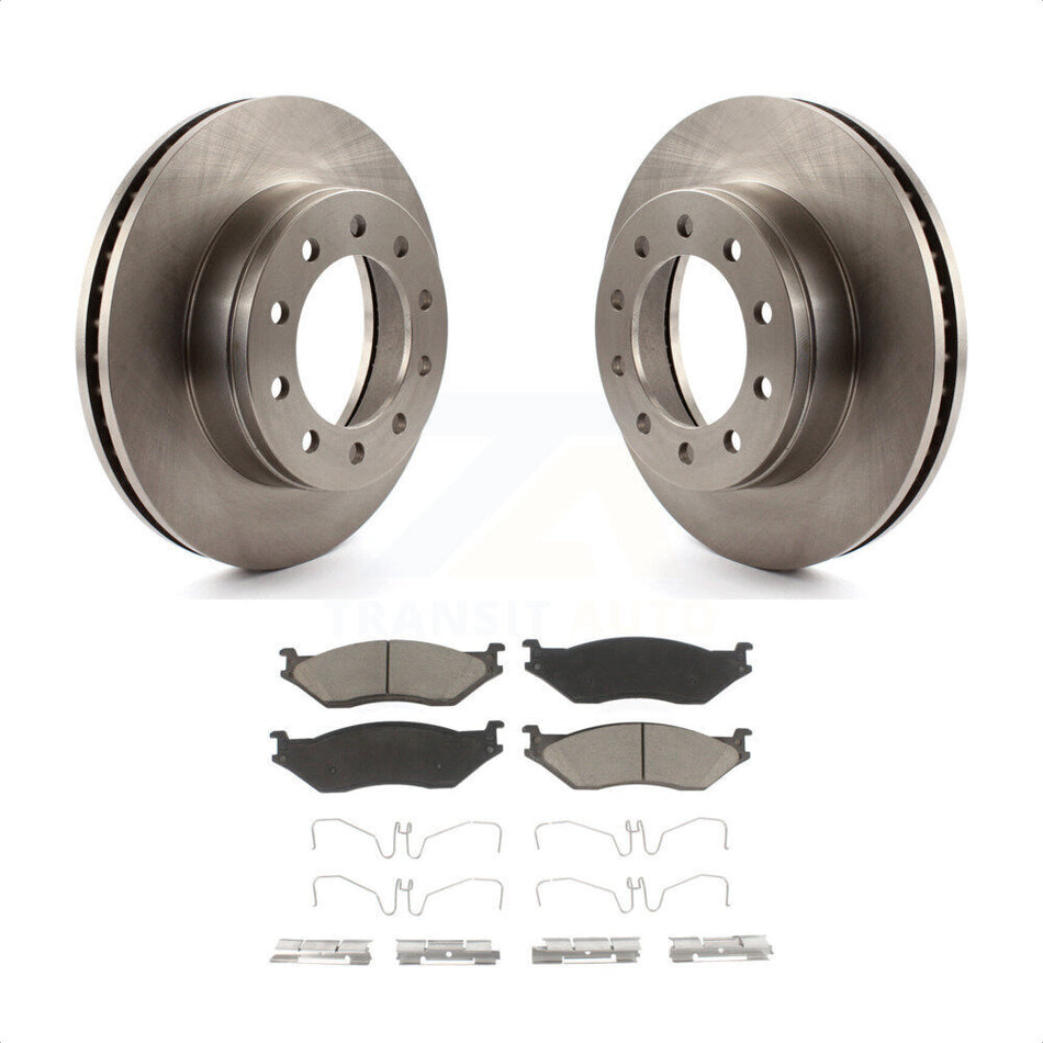 Front Disc Brake Rotors And Ceramic Pads Kit For Ford F-450 Super Duty F-550 International CF500 CF600 K8C-100129 by Transit Auto