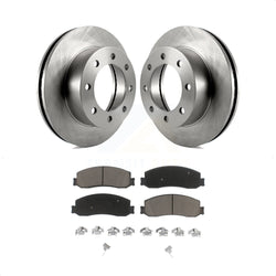 Front Disc Brake Rotors And Ceramic Pads Kit For Ford F-250 Super Duty F-350 With Single Rear Wheels 4WD K8C-100130