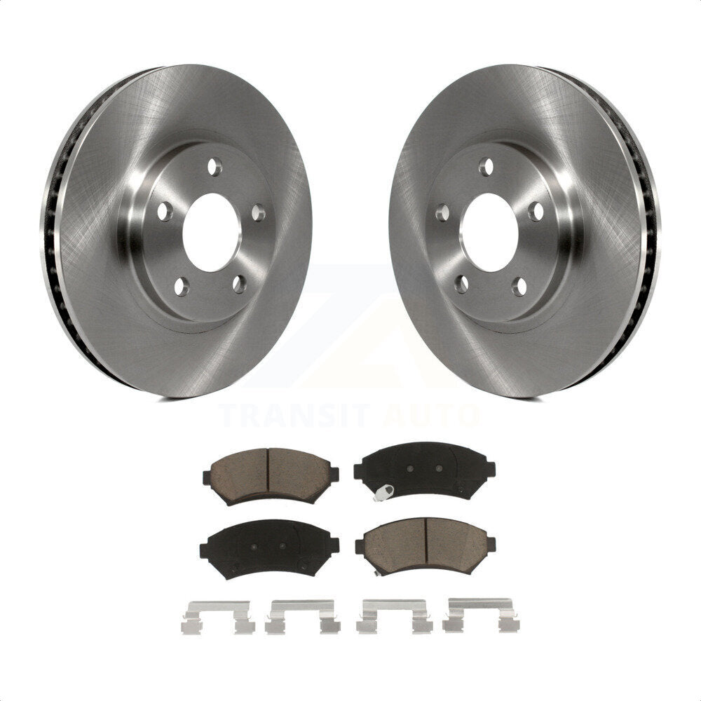 Front Brake Rotor & Ceramic Pad Kit For Chevrolet Buick Impala LeSabre Cadillac DeVille Monte Carlo Park Avenue Pontiac Bonneville Oldsmobile Eldorado Aurora Intrigue Riviera K8C-100134 by Transit Auto